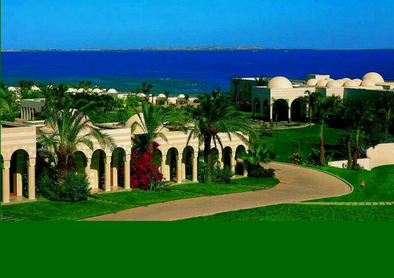 Resort with Domes and Palm Trees