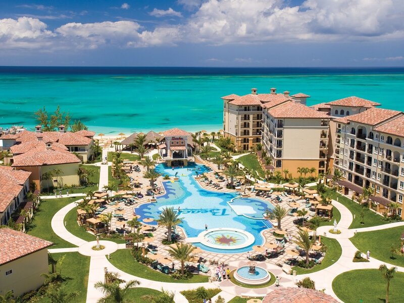 Resort with Pool and Beach — Blue, Serene, Afternoon