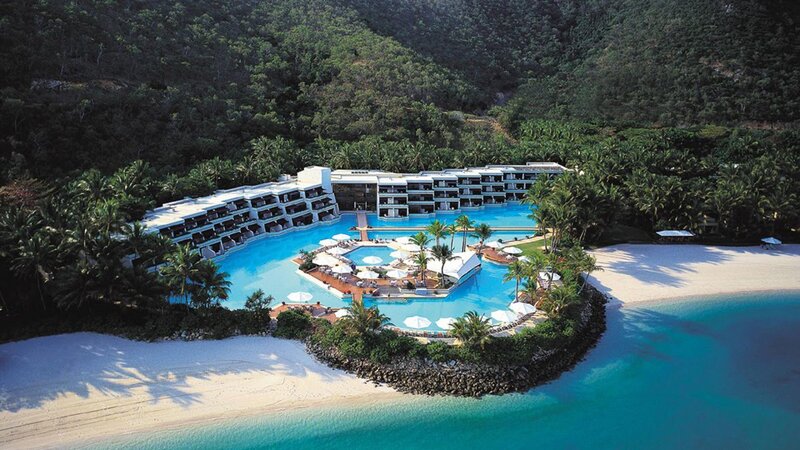 Resort with Pool and Beach — Blue, Serene