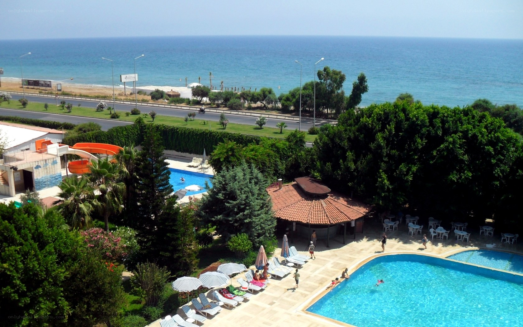 Resort with pools and ocean view