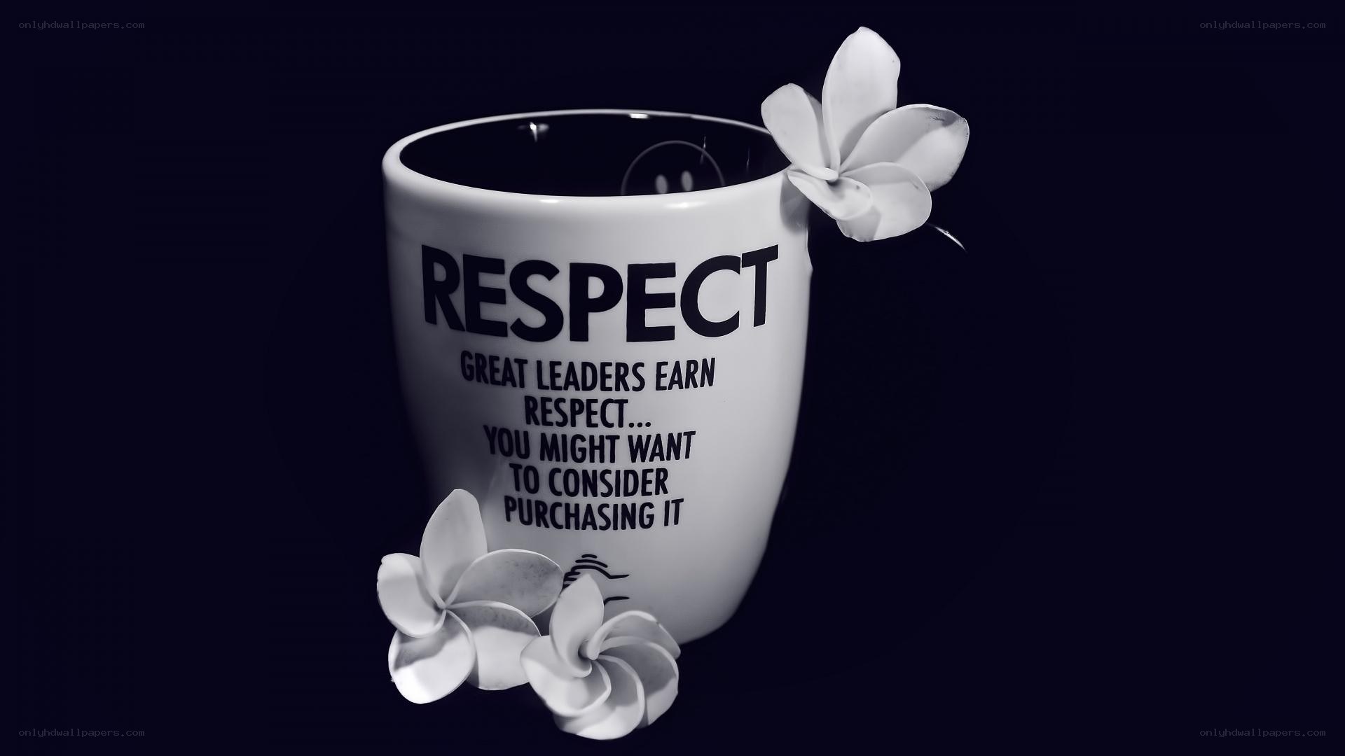 Respect mug with flowers