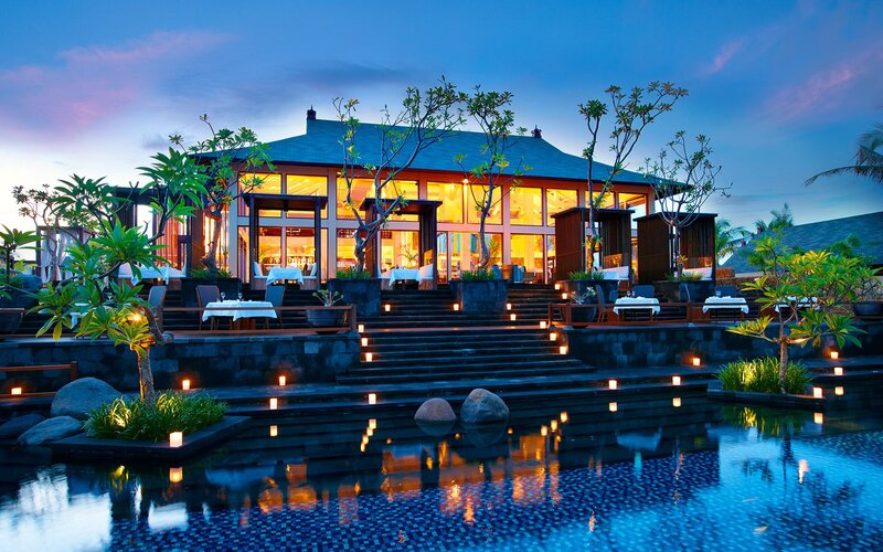 Restaurant at Dusk — Blue