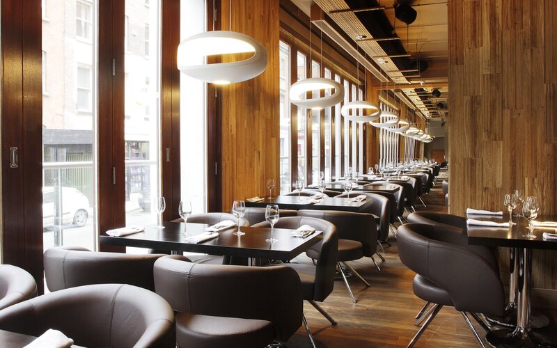 Restaurant Dining Area — Brown, Calm, Afternoon