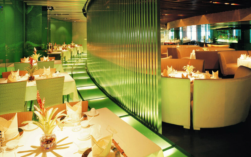 Restaurant Dining Area — Green, Modern
