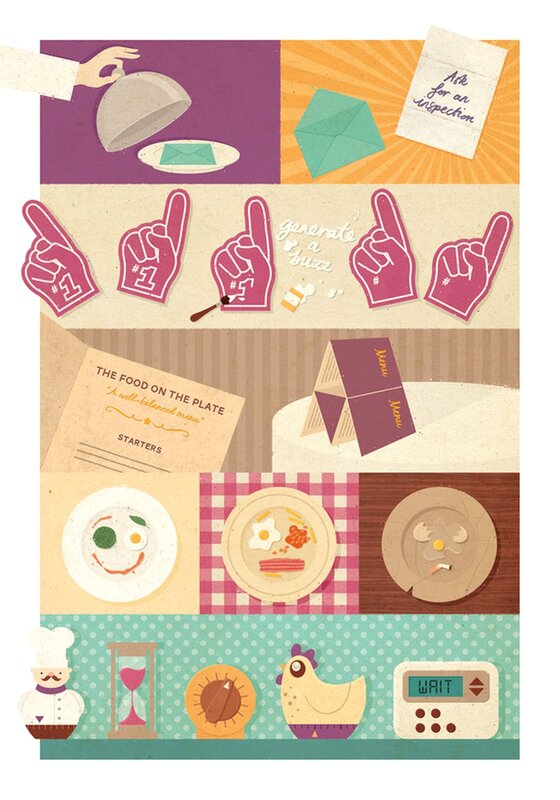 restaurant menu illustration