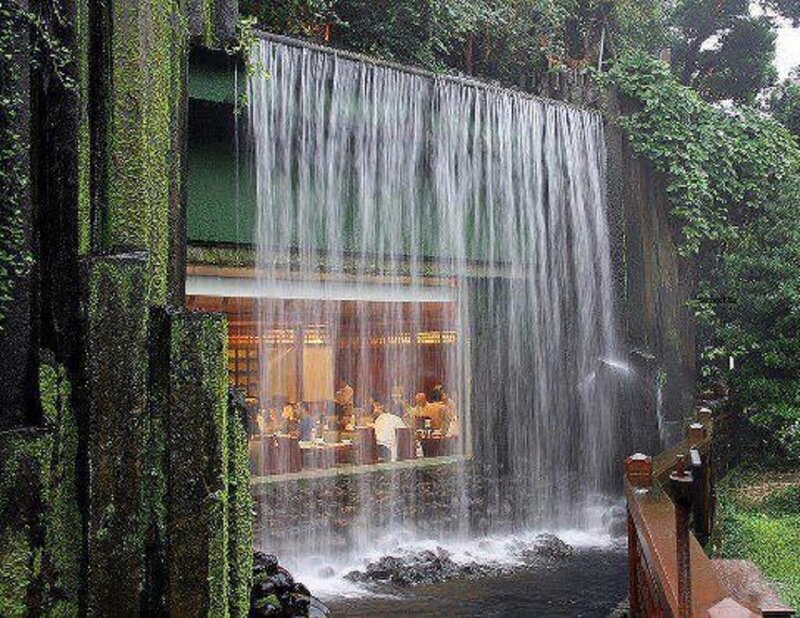 Restaurant with Waterfall