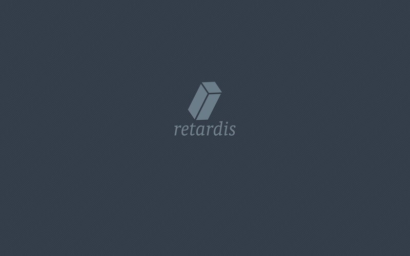 retardis logo on dark background