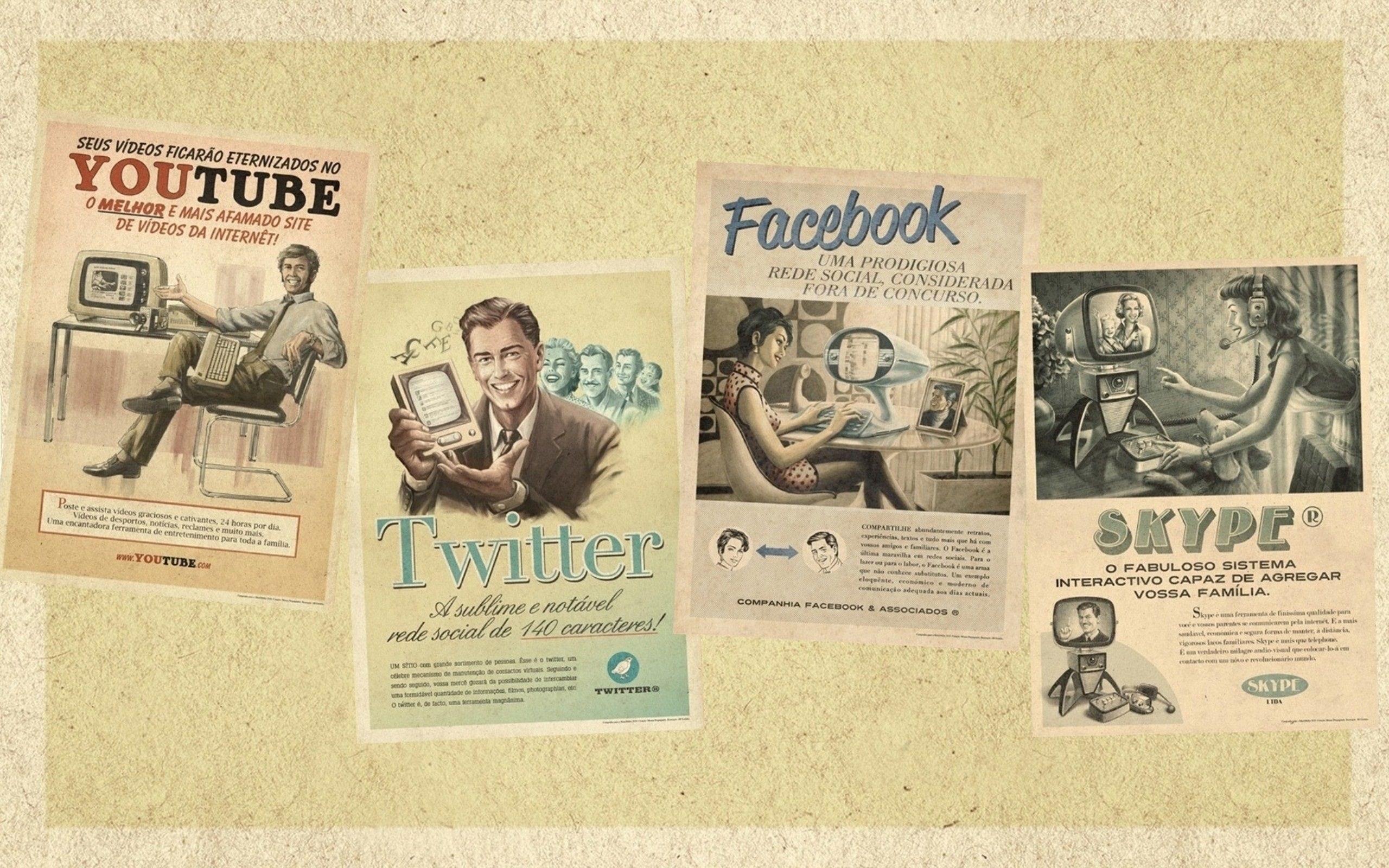 Retro ads for social media