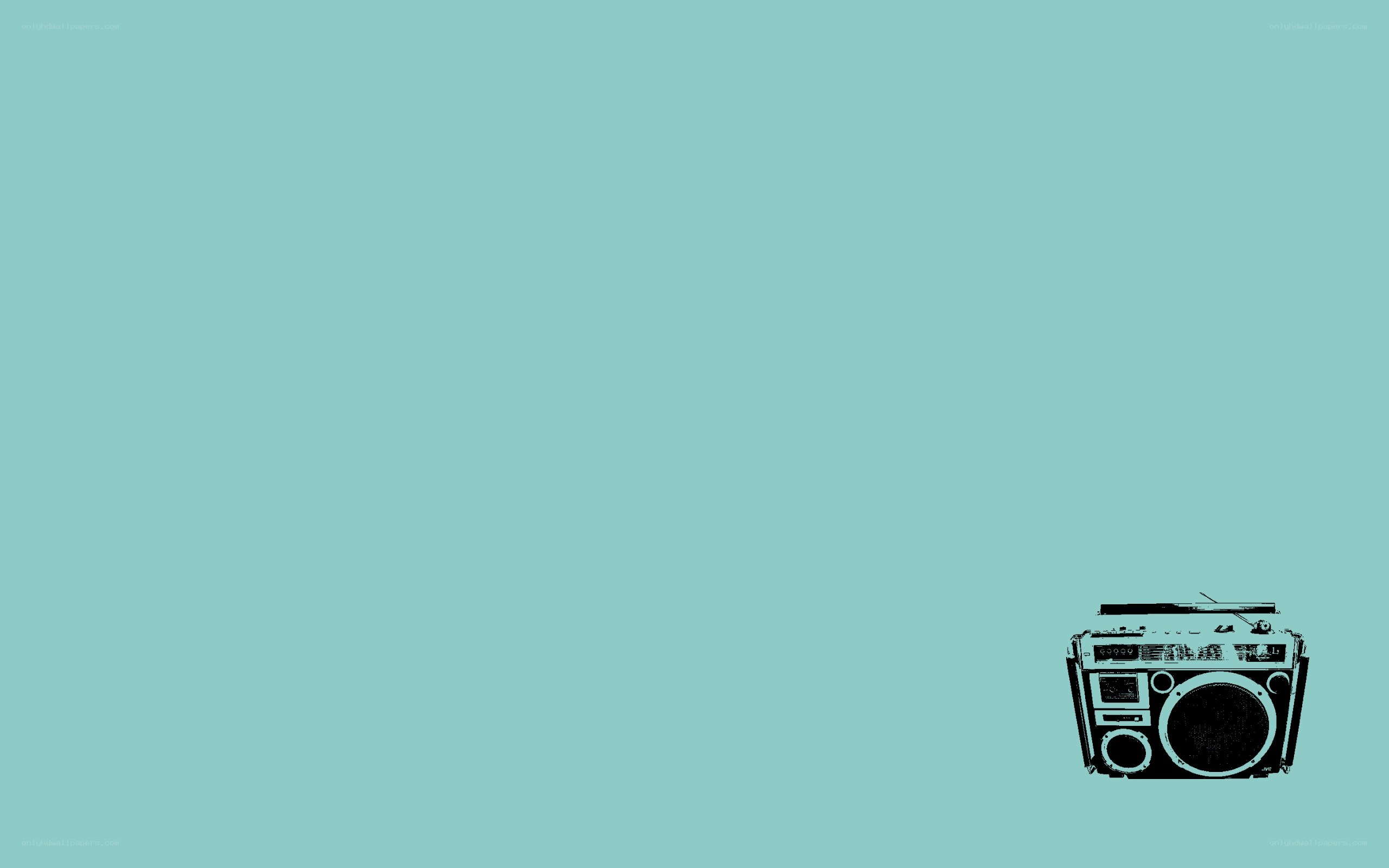 retro boombox on teal