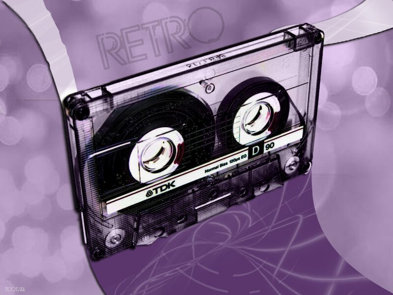 Retro cassette tape design