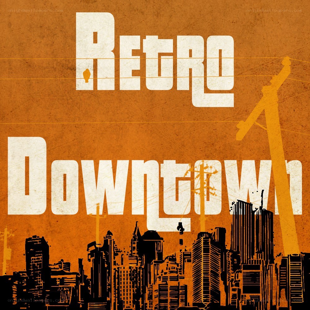 Retro Downtown Cityscape