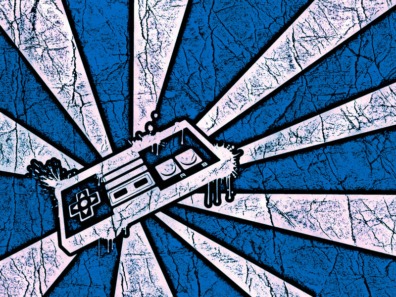 retro game controller art