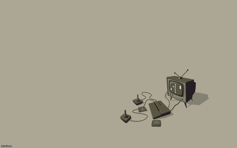 Retro gaming setup illustration