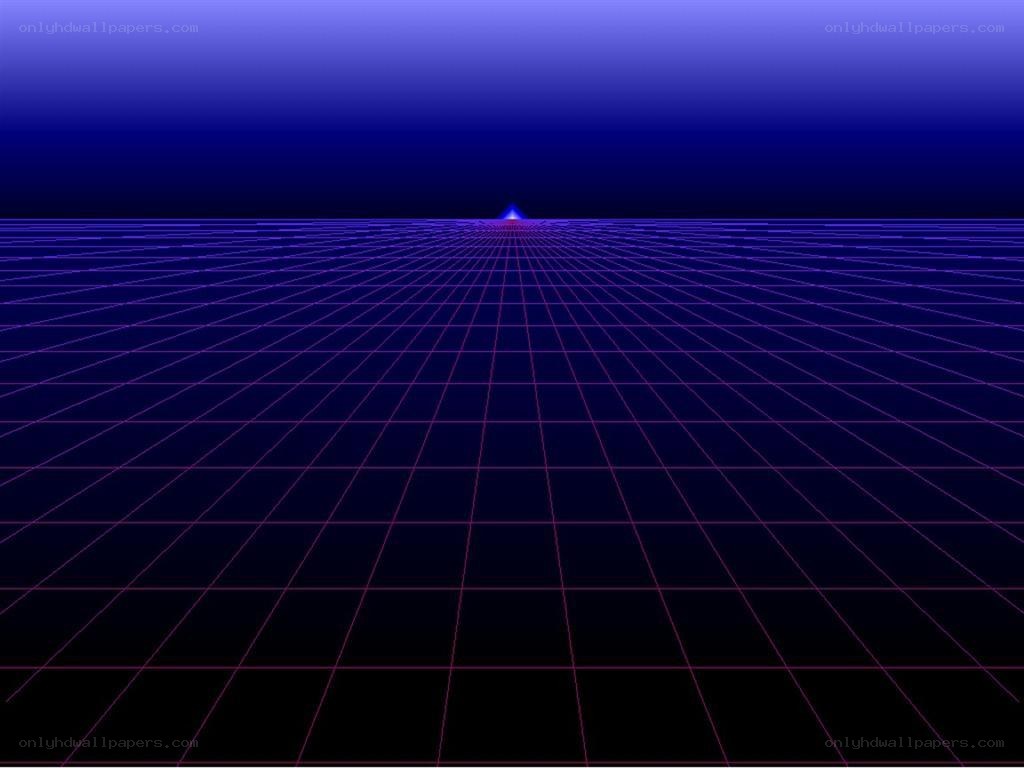 retro grid landscape