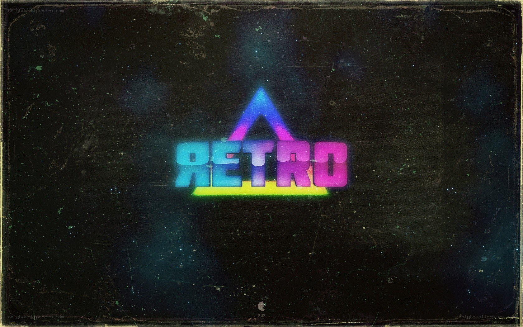 retro logo with neon colors