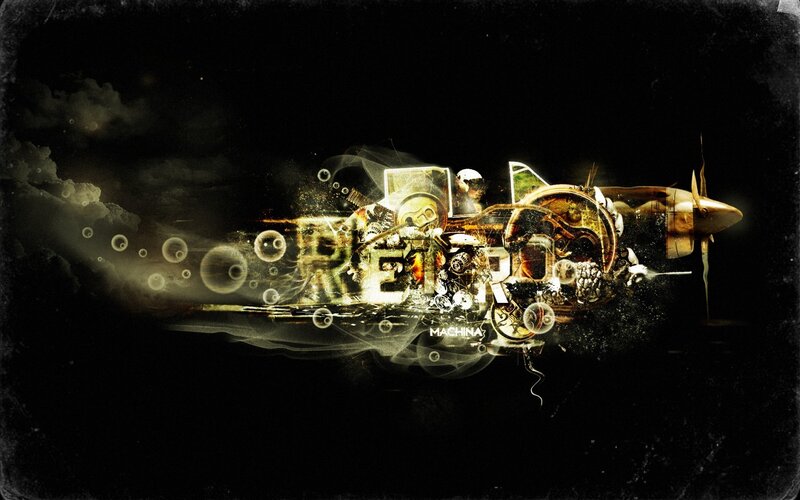 retro machine art