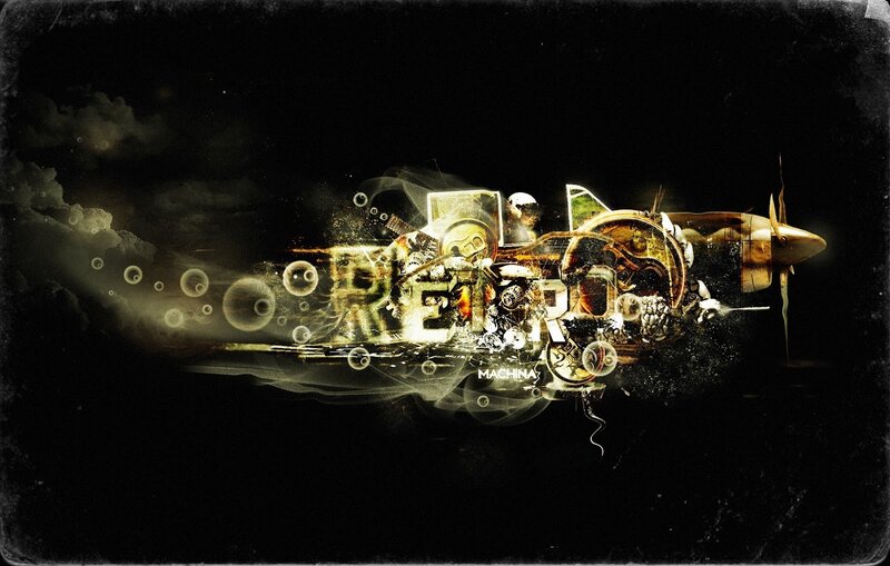 Retro Machine Art — Black