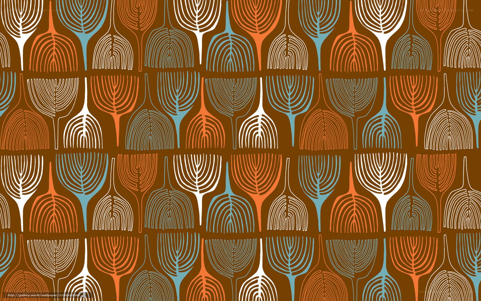retro pattern with leaf shapes