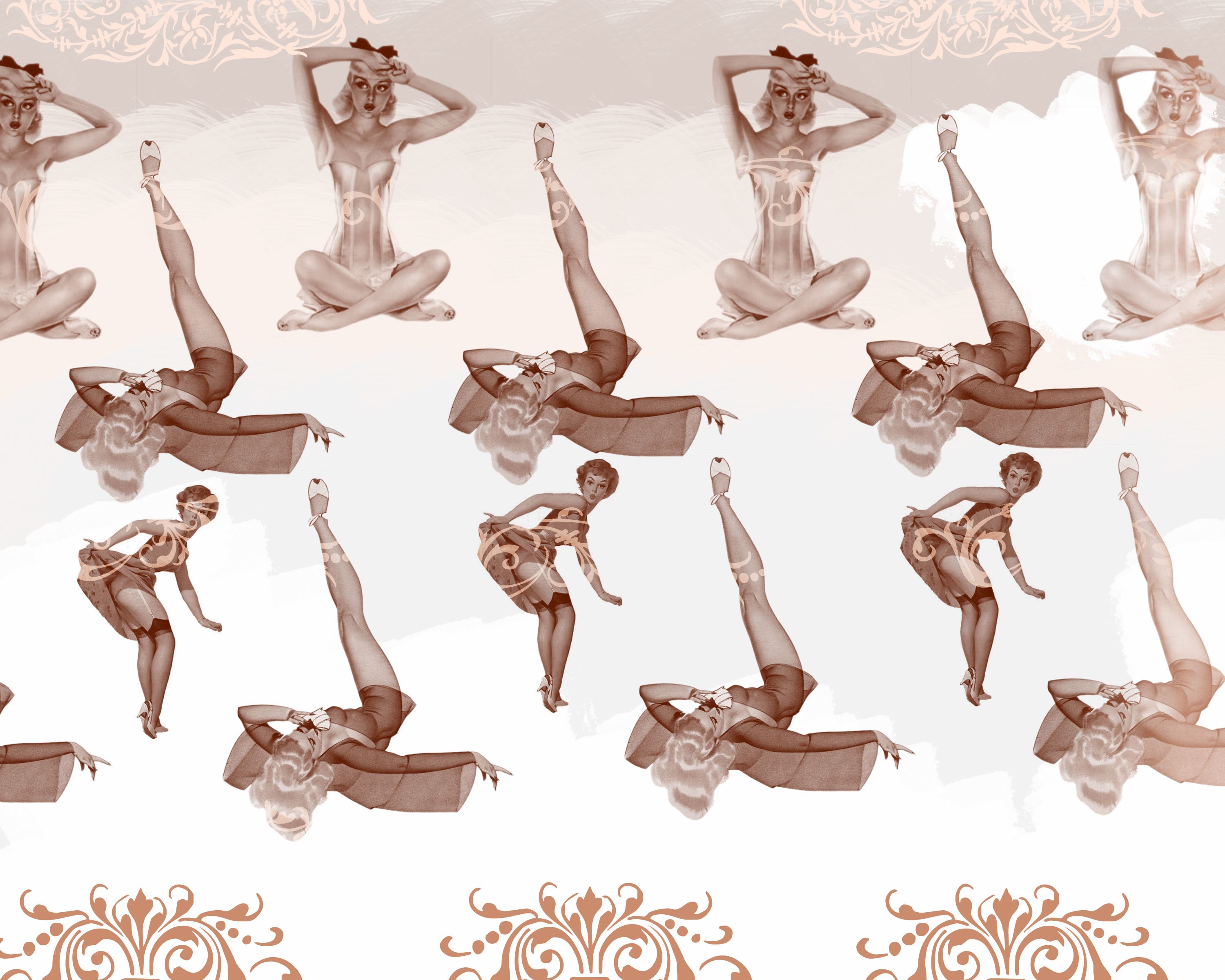 retro pin-up pattern