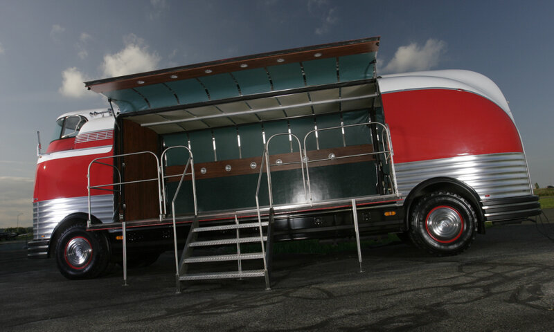 Retro Red and Silver Truck