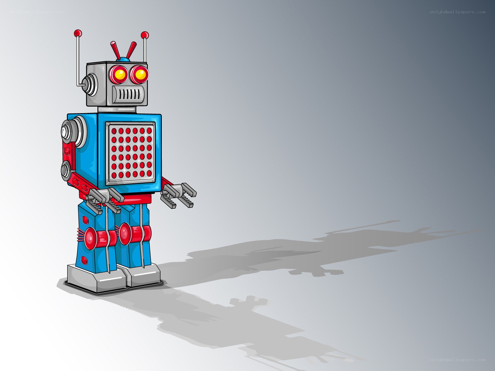 retro robot toy illustration