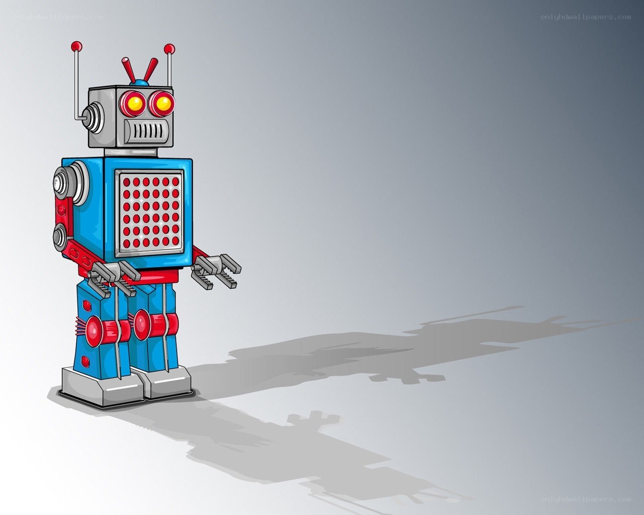 retro robot toy illustration