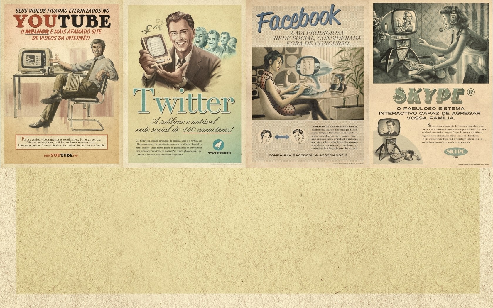 Retro social media ads