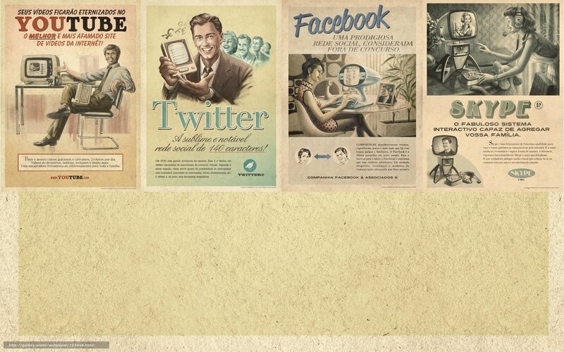 Retro social media ads