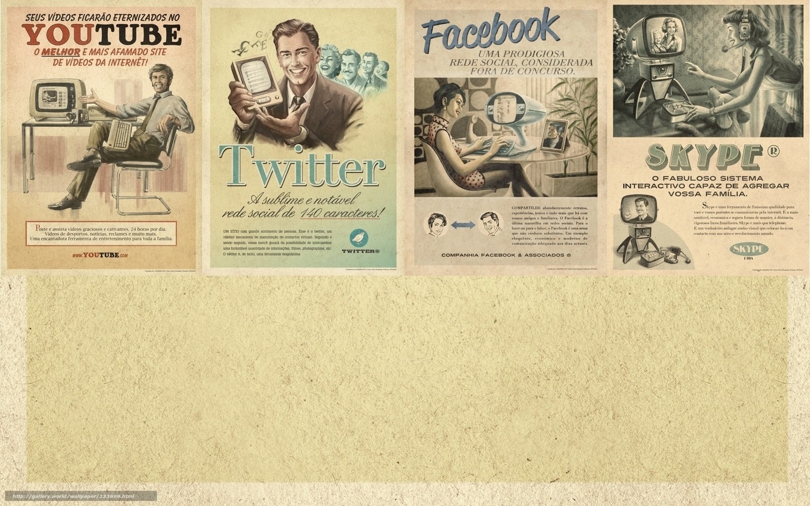 Retro social media ads