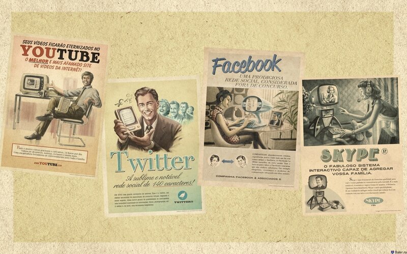 Retro-style Social Media Ads — Beige, Nostalgic