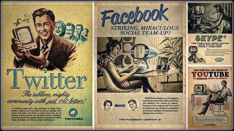 Retro-style Social Media Ads — Beige