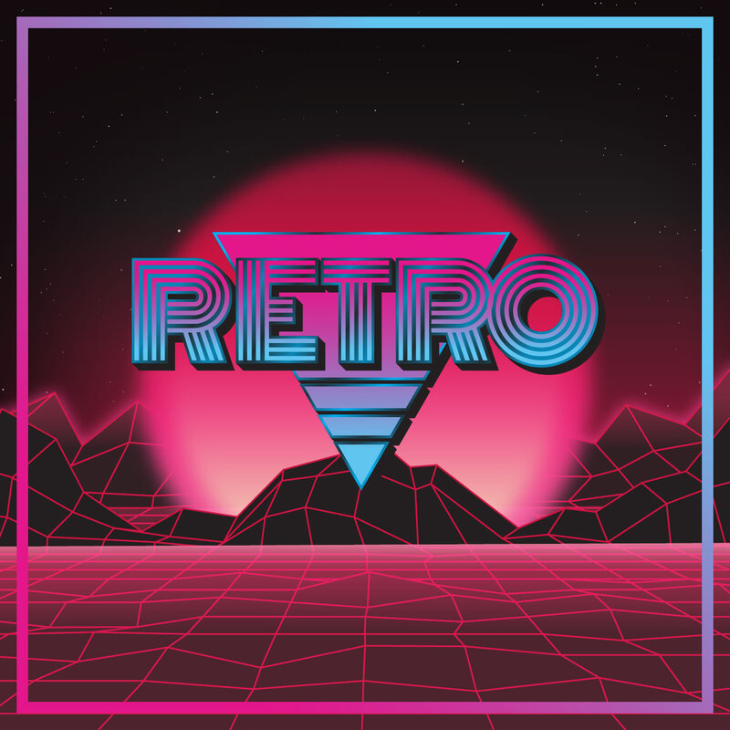 Retro Text on Landscape