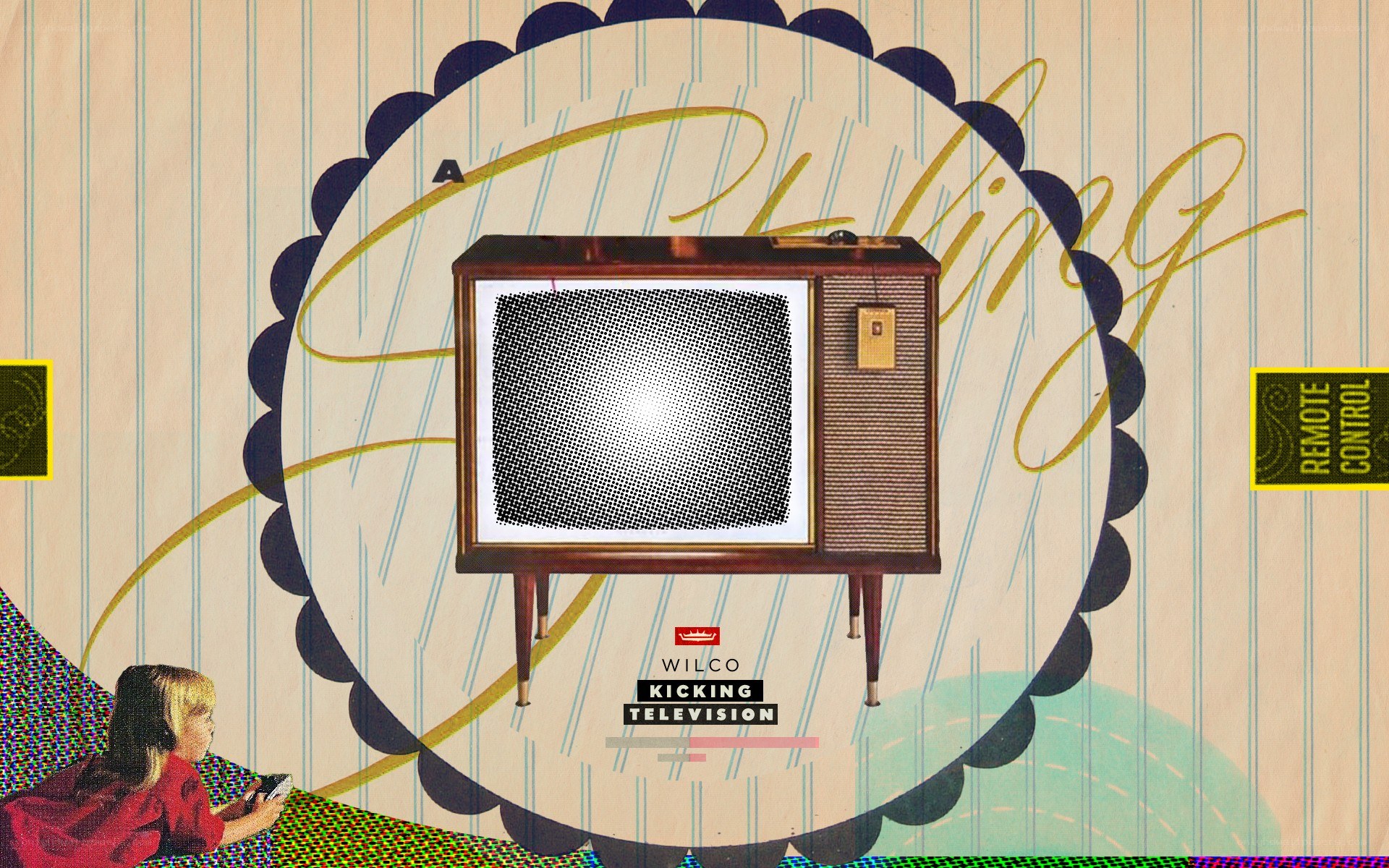 Retro TV with child watching
