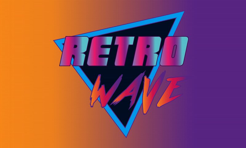 Retro Wave Logo — Orange