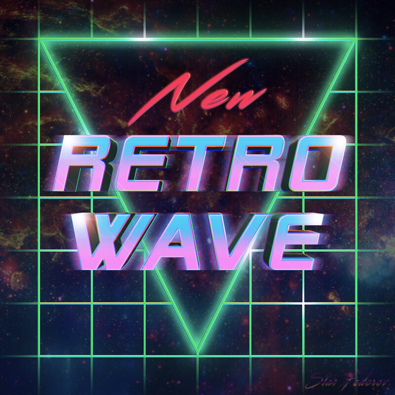 Retro Wave Text — Pink
