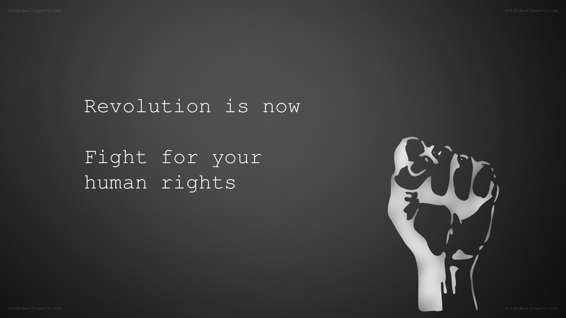 Revolution is now