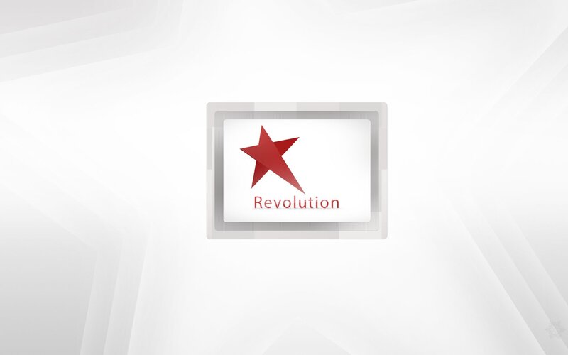 Revolution logo on white background