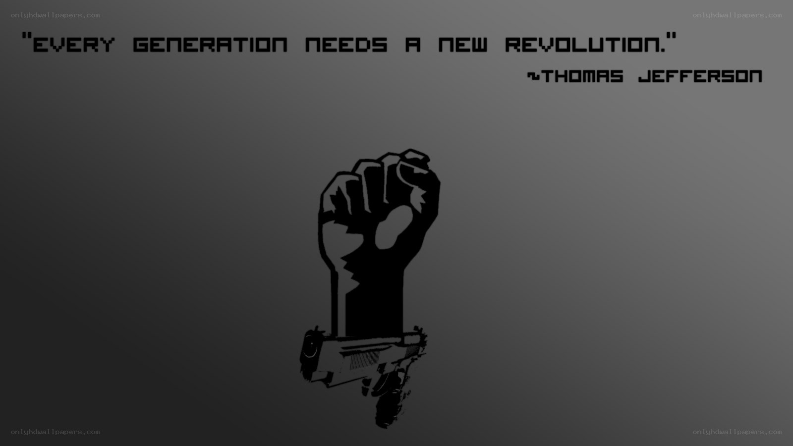 revolution quote with fist