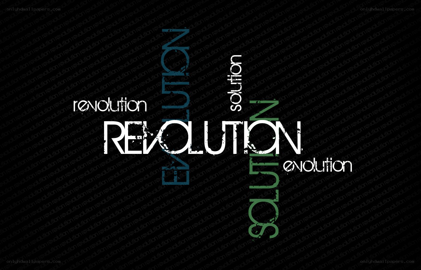 Revolution word art