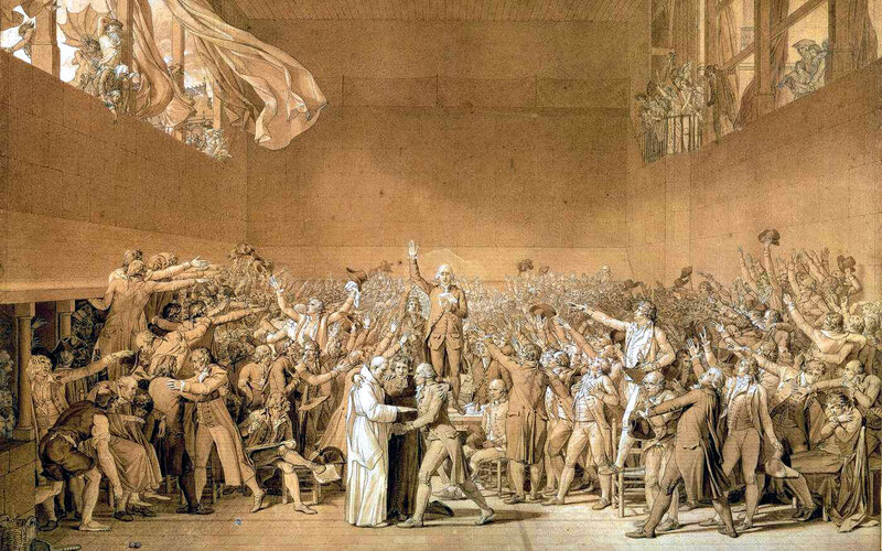 Revolutionary assembly scene