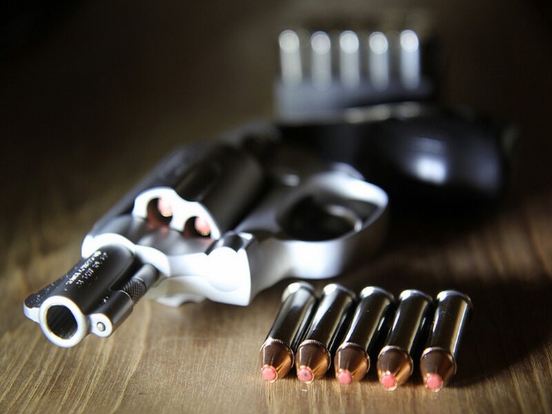 Revolver and Bullets — Brown