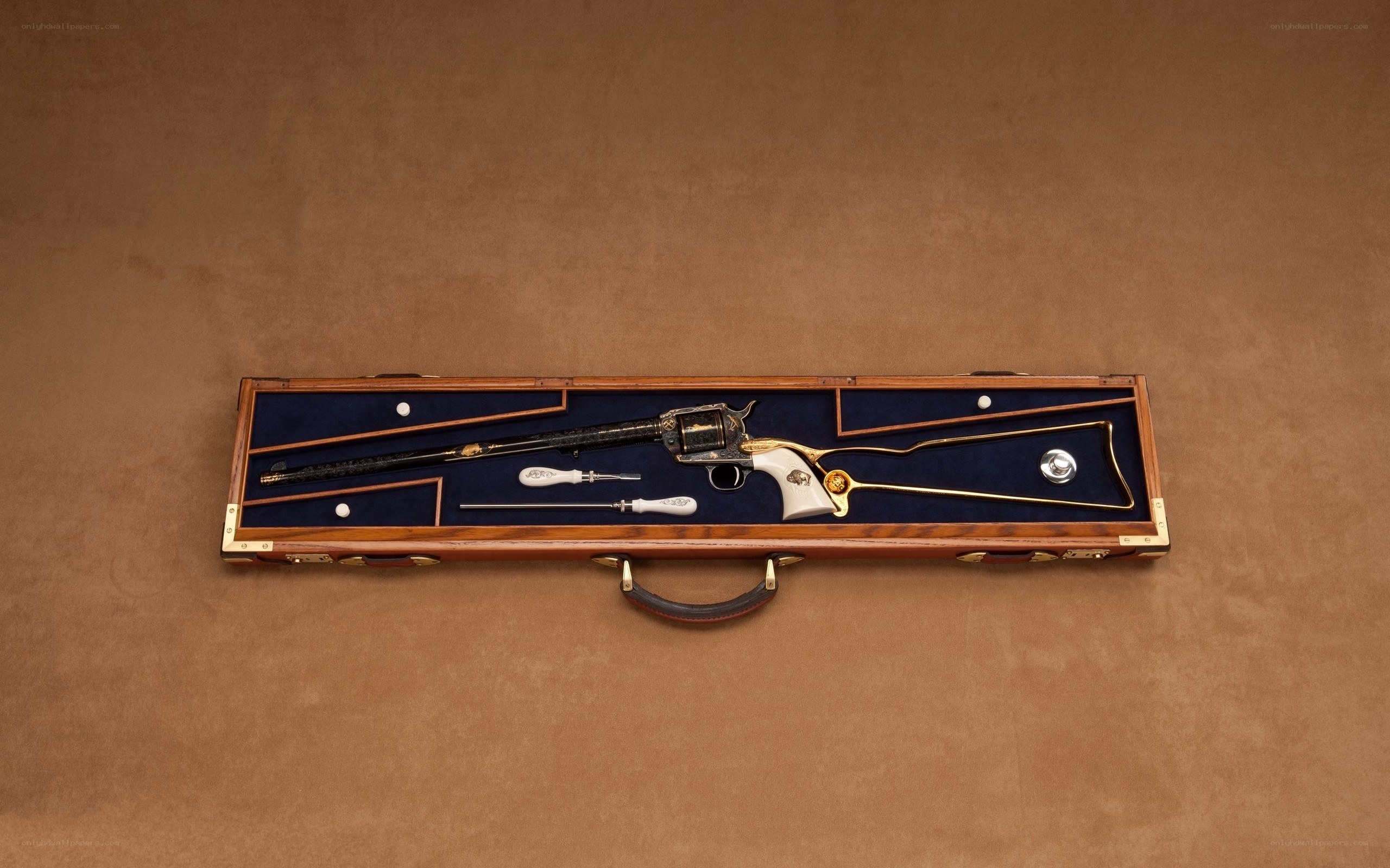 Revolver in display case