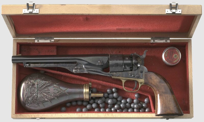 Revolver in wooden case