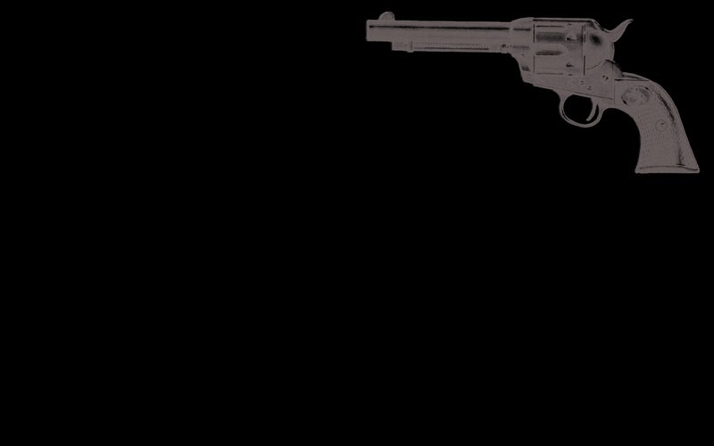 Revolver on Black Background