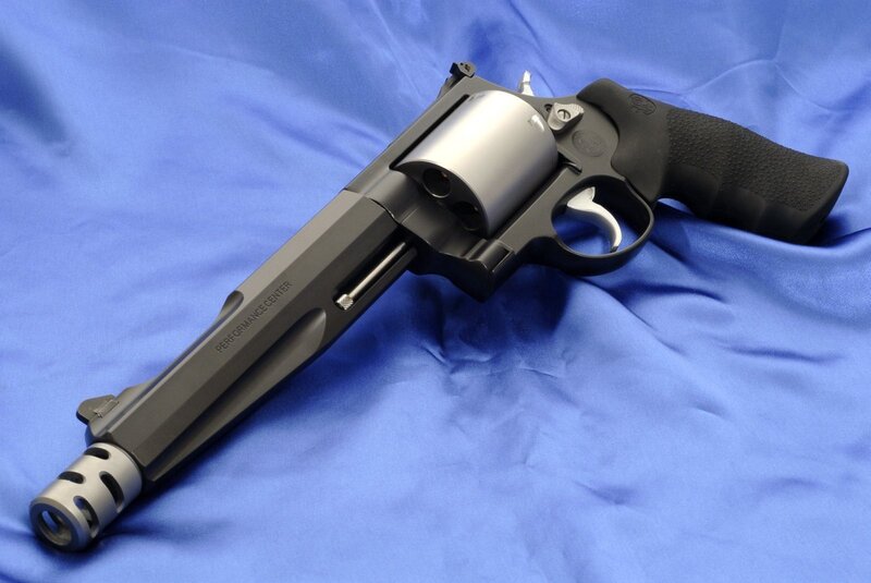 Revolver on Blue Cloth — Neutral