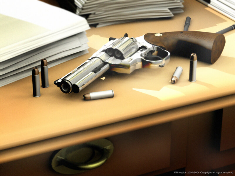 Revolver on Desk
