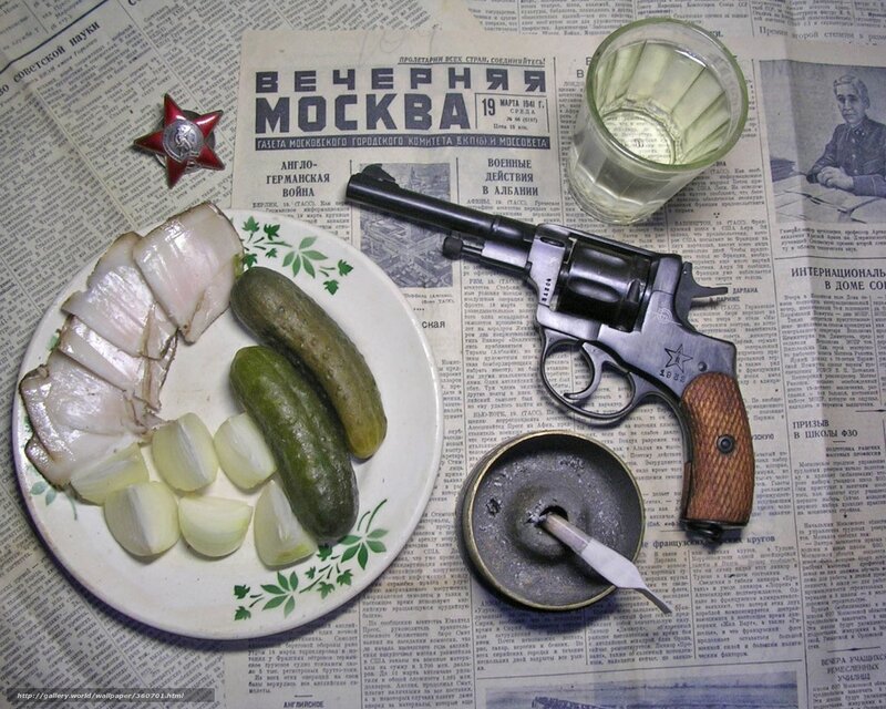 Revolver on Newspaper
