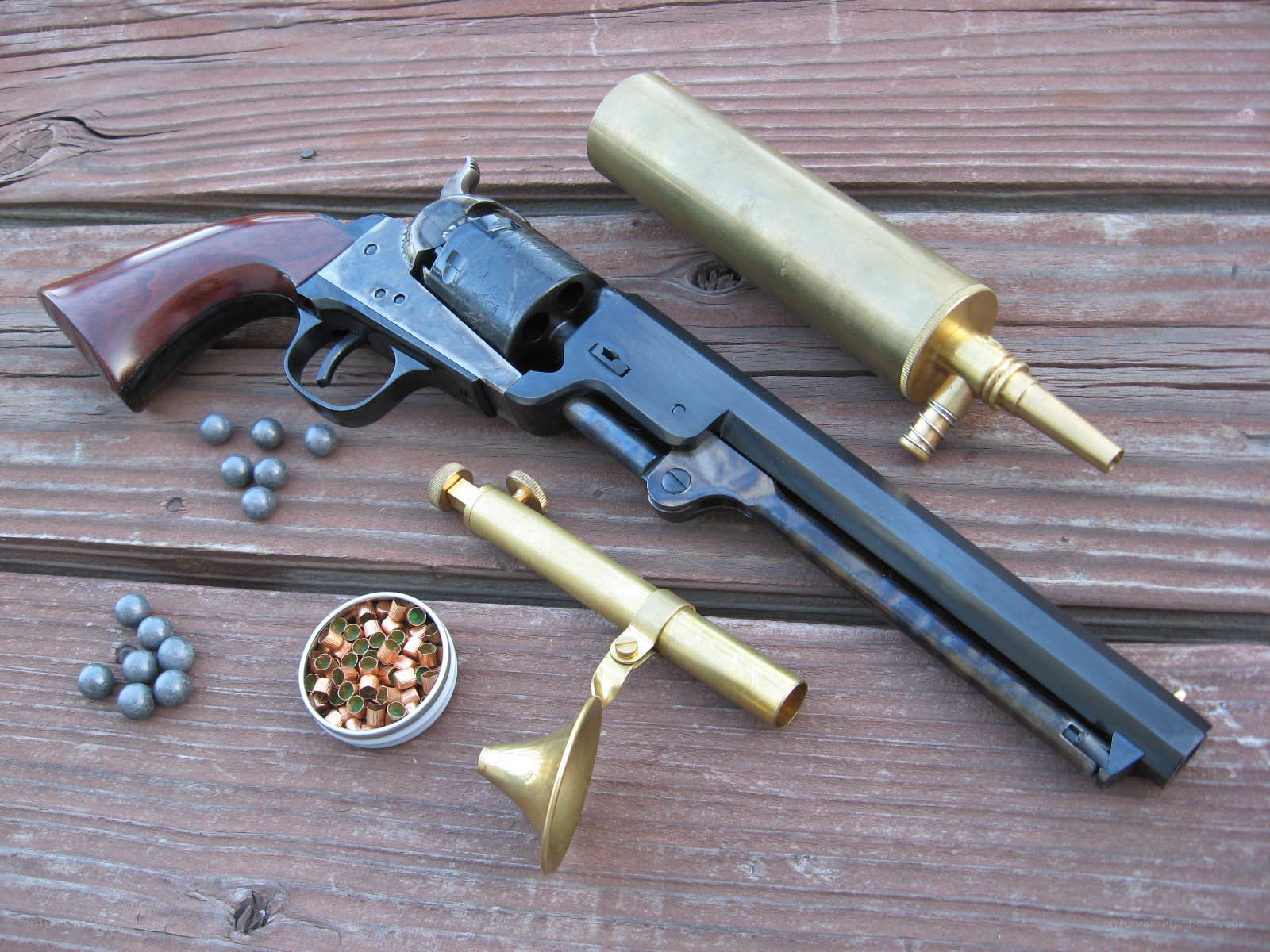 Revolver with accessories