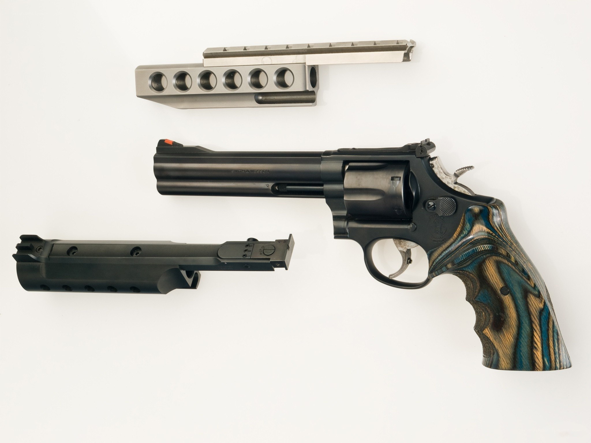 revolver with accessories