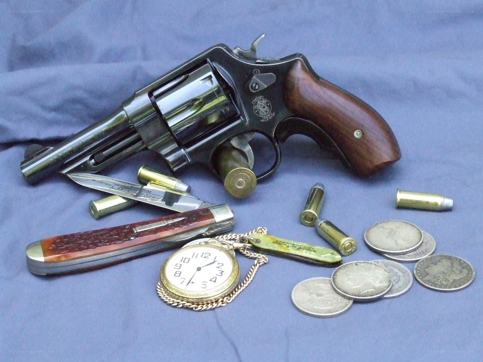 Revolver with accessories